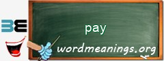 WordMeaning blackboard for pay